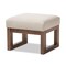 Baxton Studio Yashiya Mid-century Light Beige Upholstered Ottoman Stool 123-6820 - alternate 4